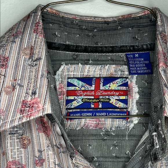 English Laundry Men's Floral Patterned Shirt - Picture 2 of 11